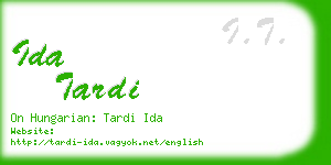 ida tardi business card